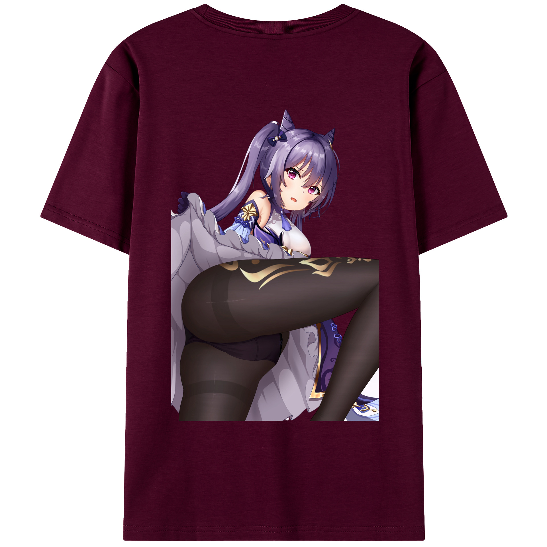 げんし神 刻晴 こくせい genshin Kokusei レディース半袖Tシャツ(バックプリント)